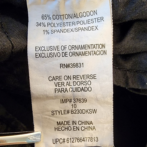 Democracy Jeans Womens 10 Justice Jegging Black Fleur De Lis Pattern Stretch - Picture 7 of 8